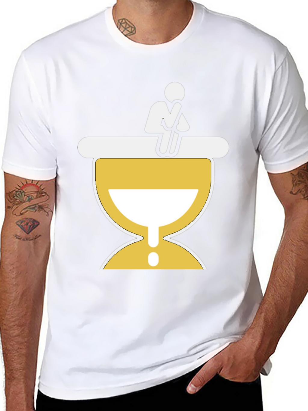 Contemplation Time T-Shirt - Hourglass Design