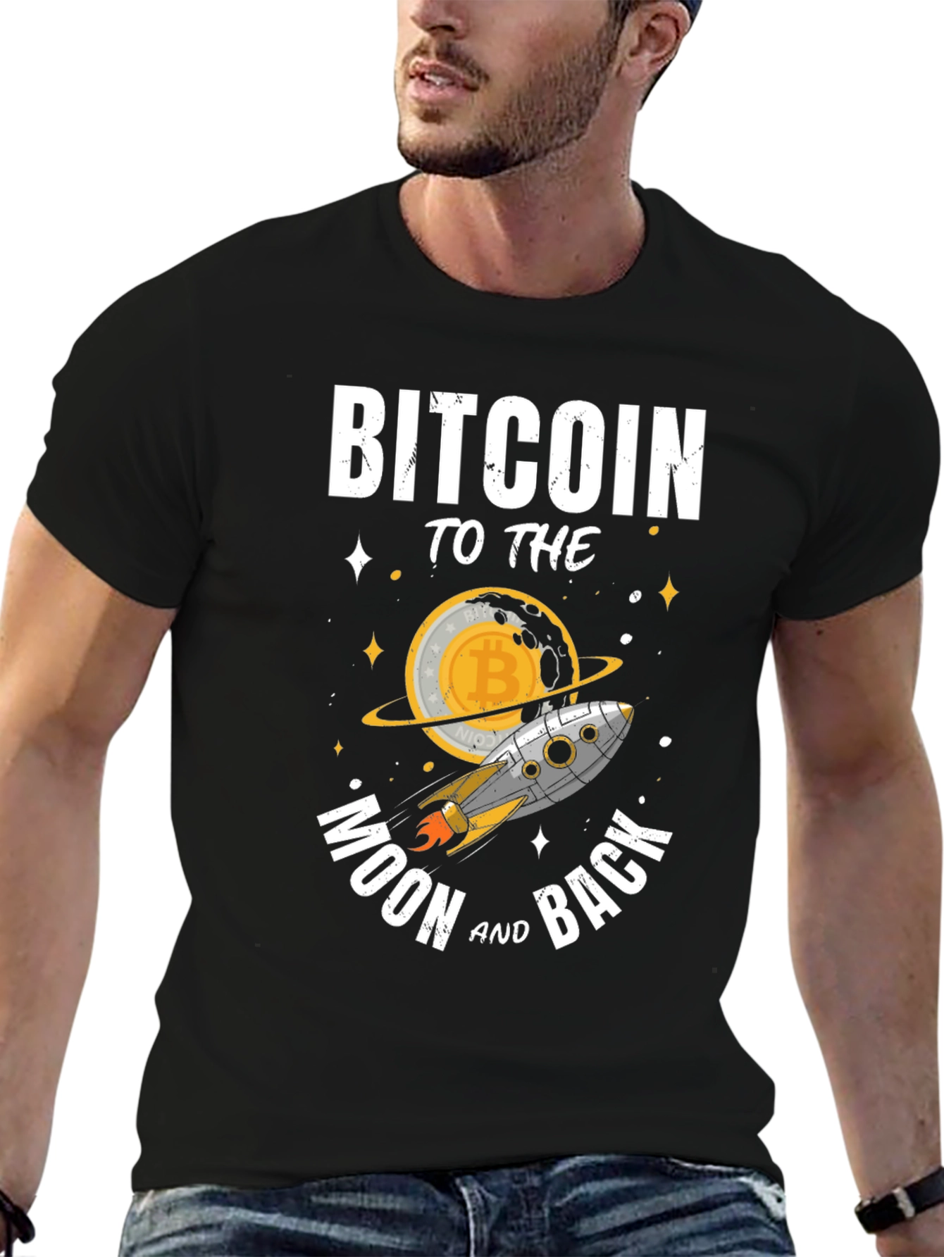 Bitcoin To The Moon Graphic Tee