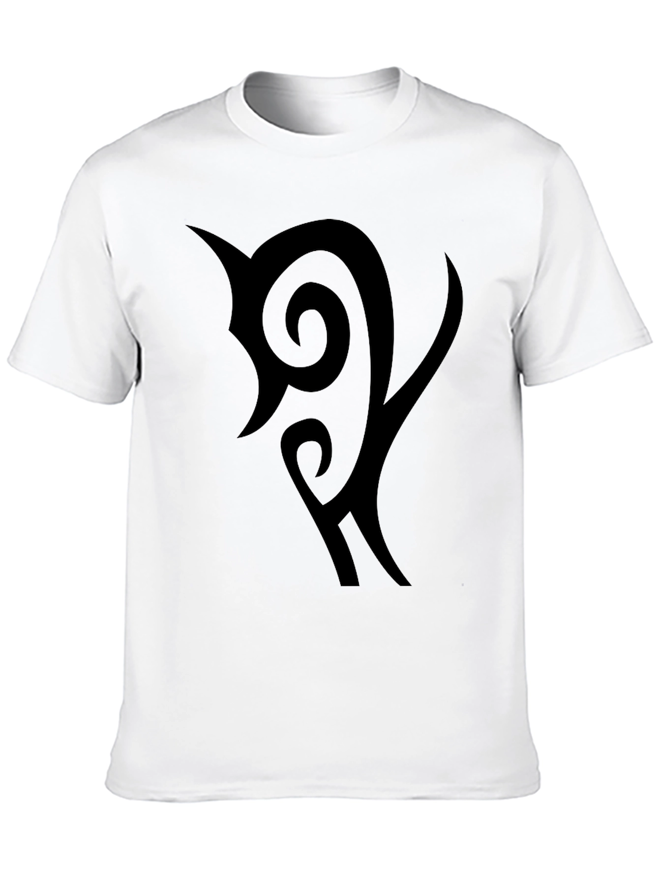Black Graphic Tee - Tribal Design