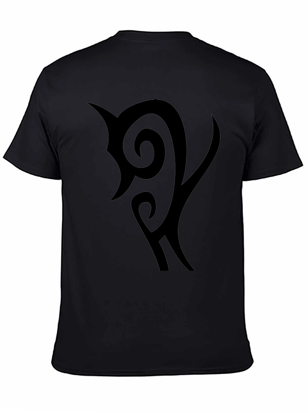 Black Graphic Tee - Tribal Design