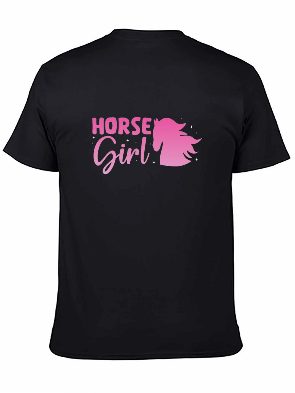 Horse Girl Graphic Tee - Black Cotton Shirt
