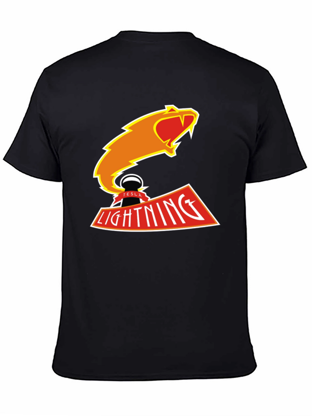 Tesla Lightning T-Shirt - Black Graphic Tee