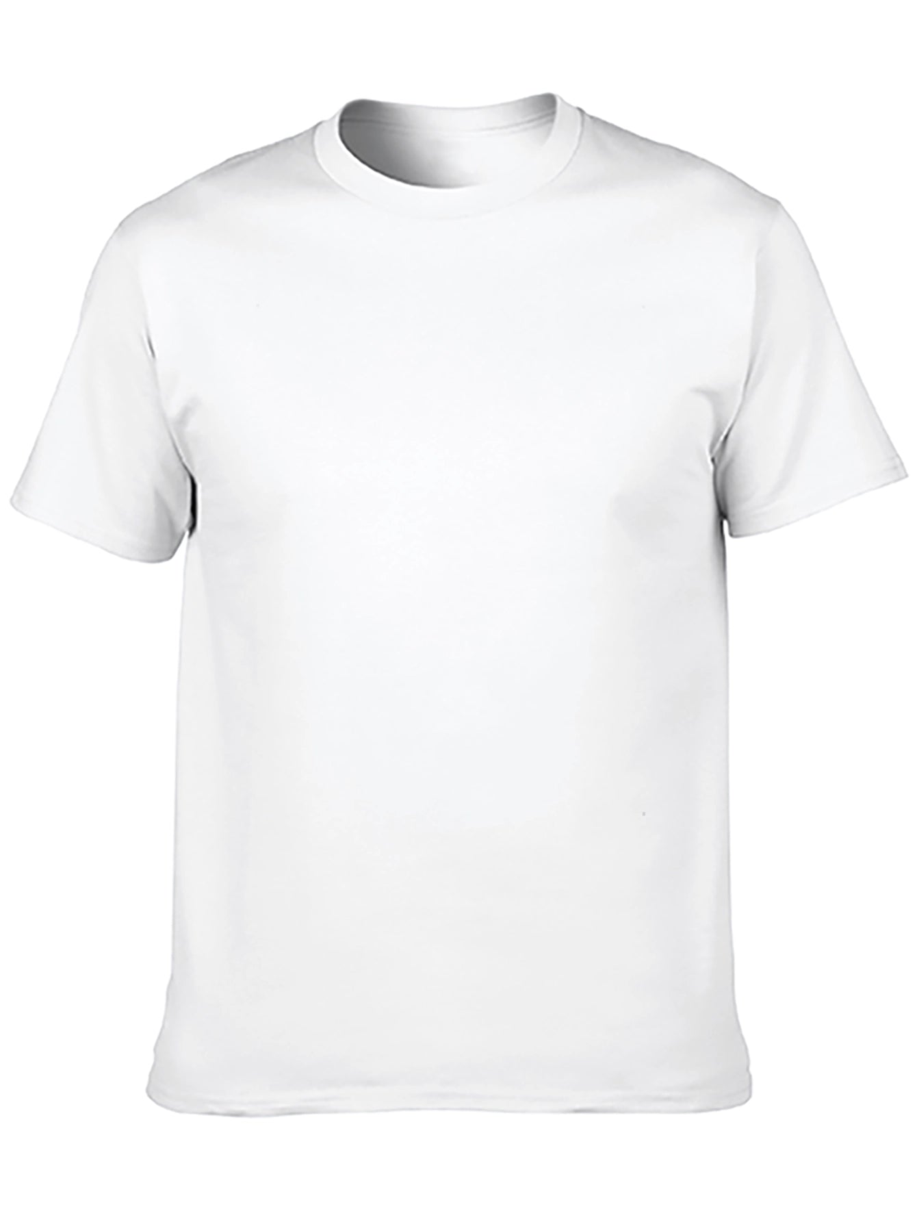 Mens Solid Black Crew Neck T-Shirt
