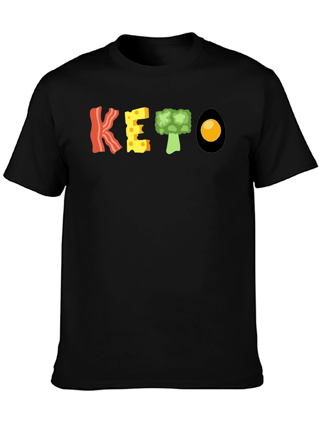 KETO Diet Food T-Shirt - Bacon Cheese Broccoli Egg