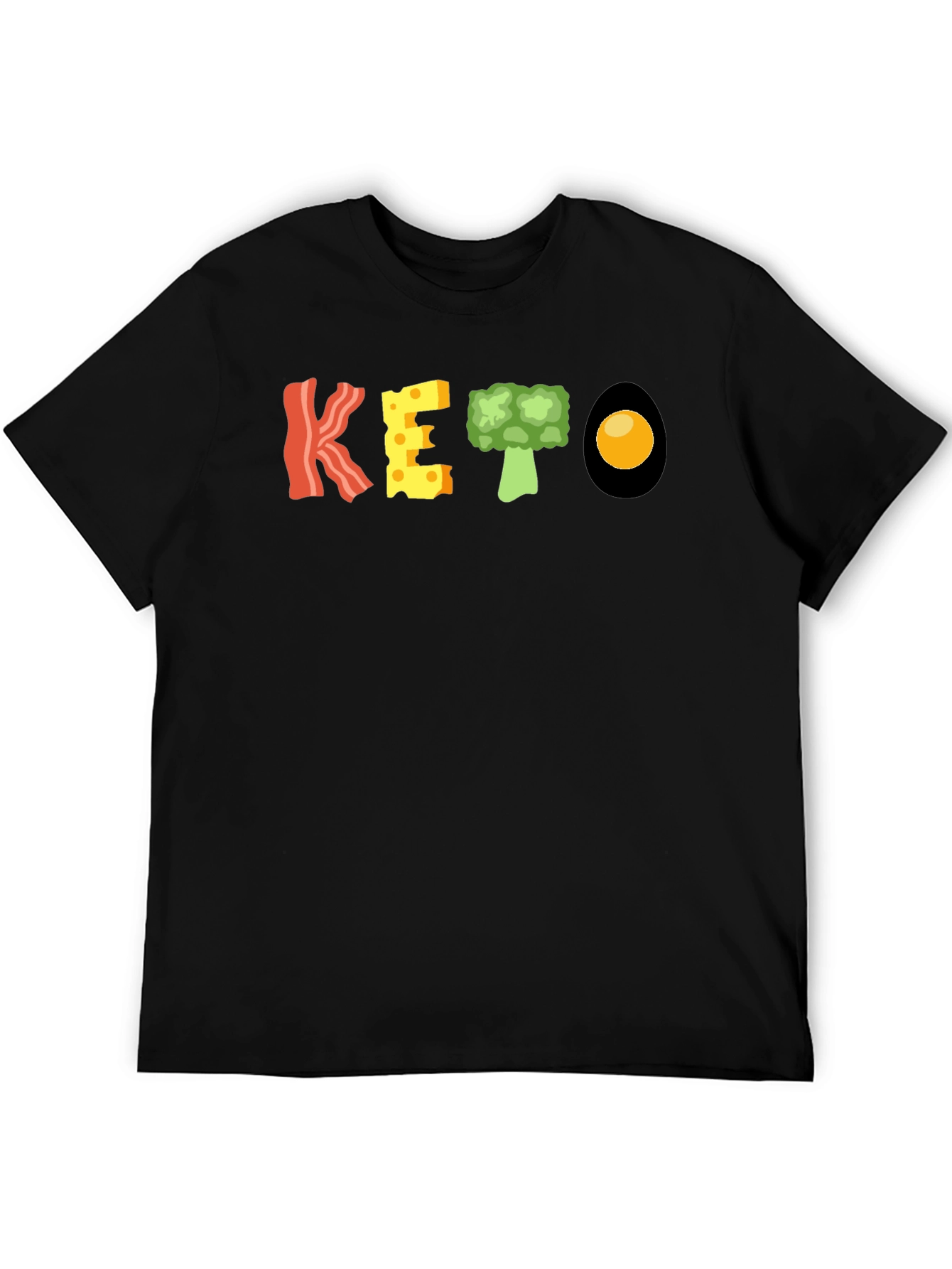 KETO Diet Food T-Shirt - Bacon Cheese Broccoli Egg