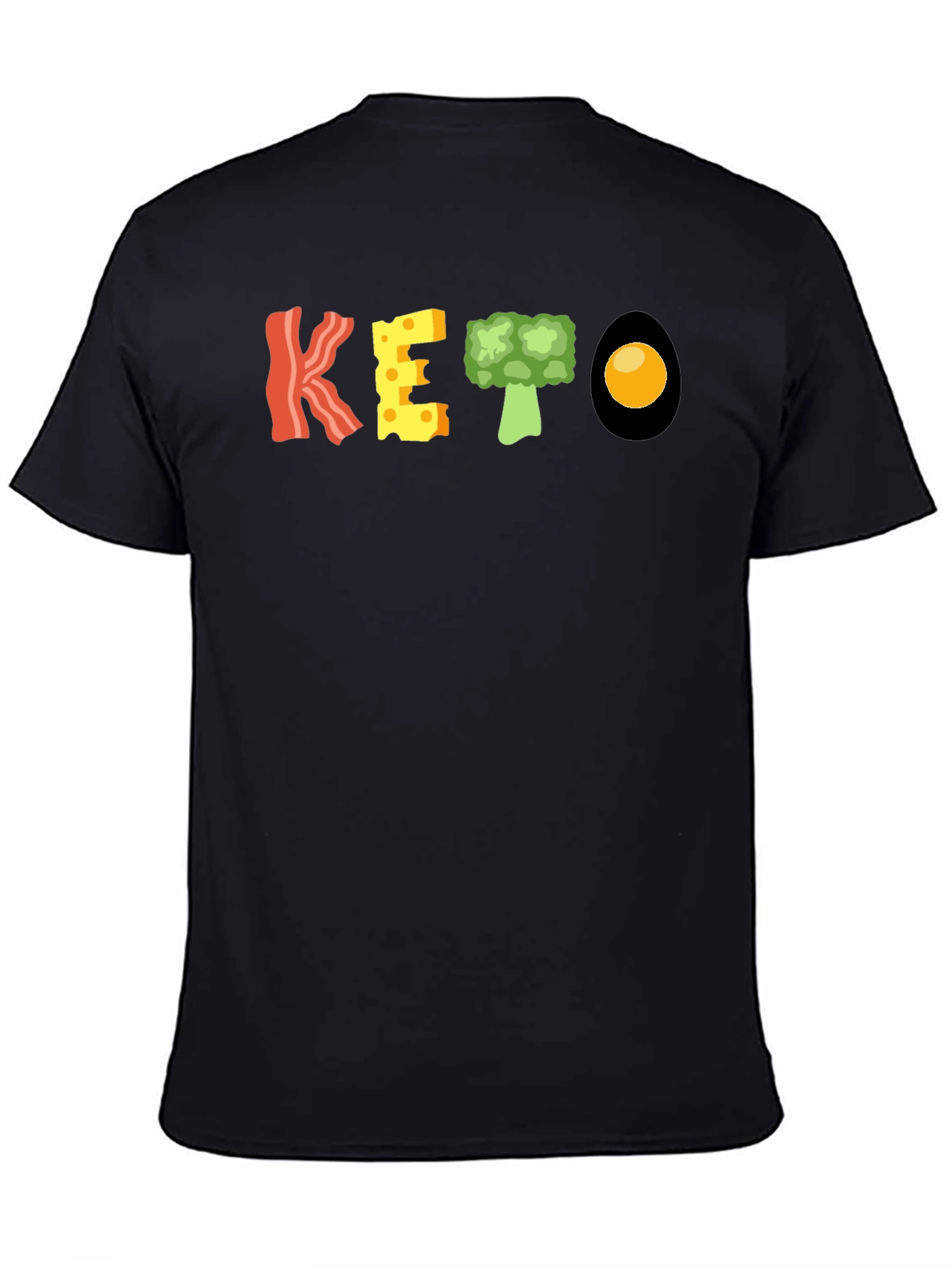 KETO Diet Food T-Shirt - Bacon Cheese Broccoli Egg