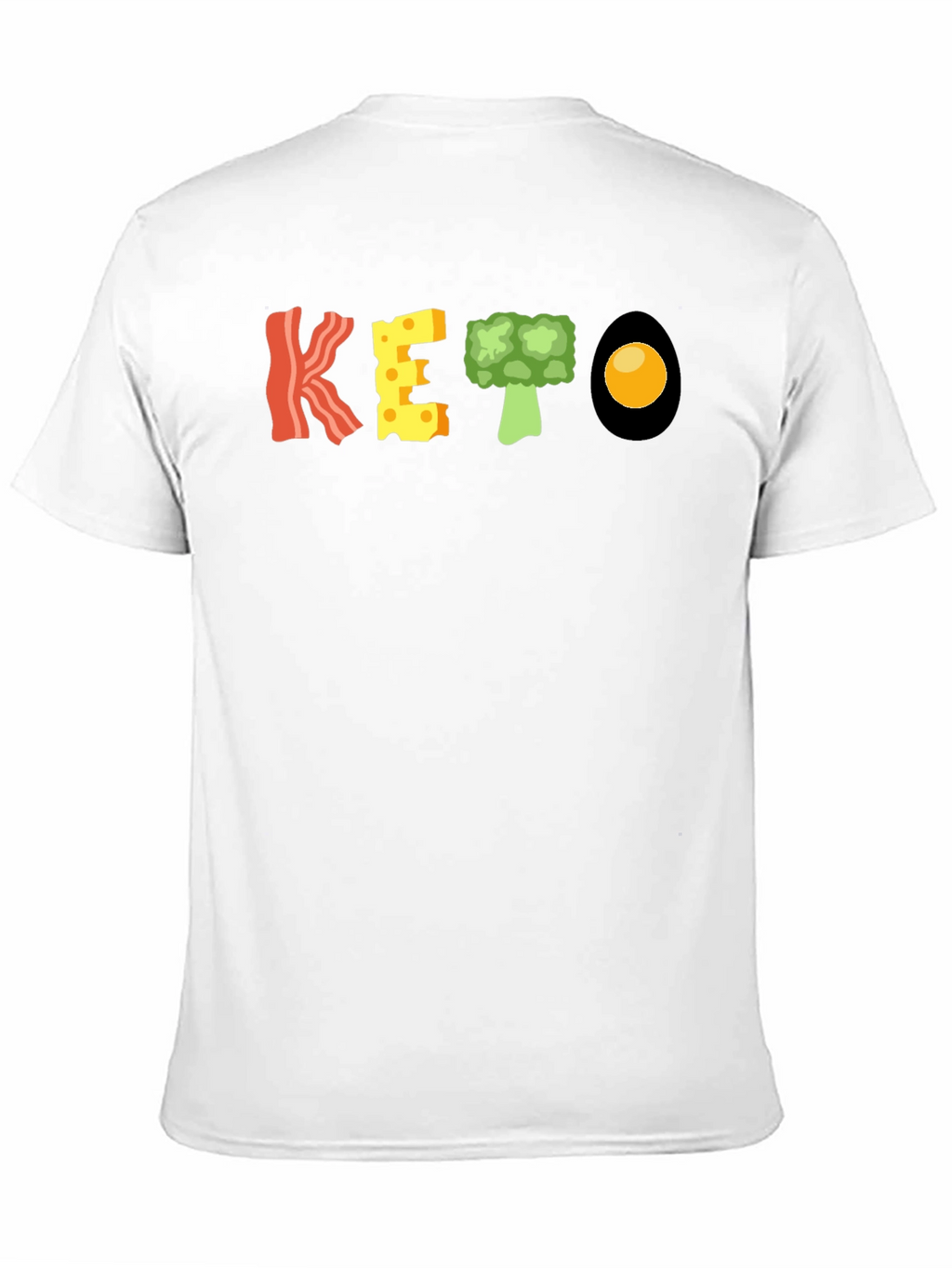 KETO Diet Food T-Shirt - Bacon Cheese Broccoli Egg