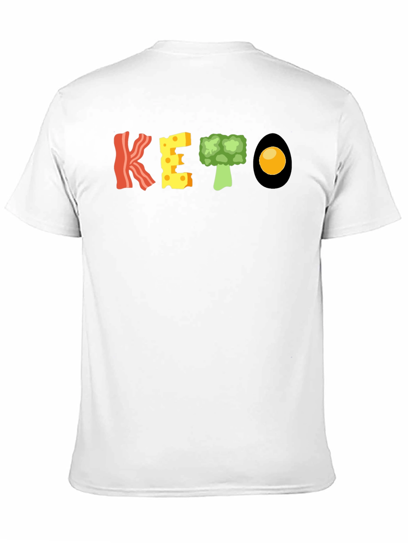 KETO Diet Food T-Shirt - Bacon Cheese Broccoli Egg