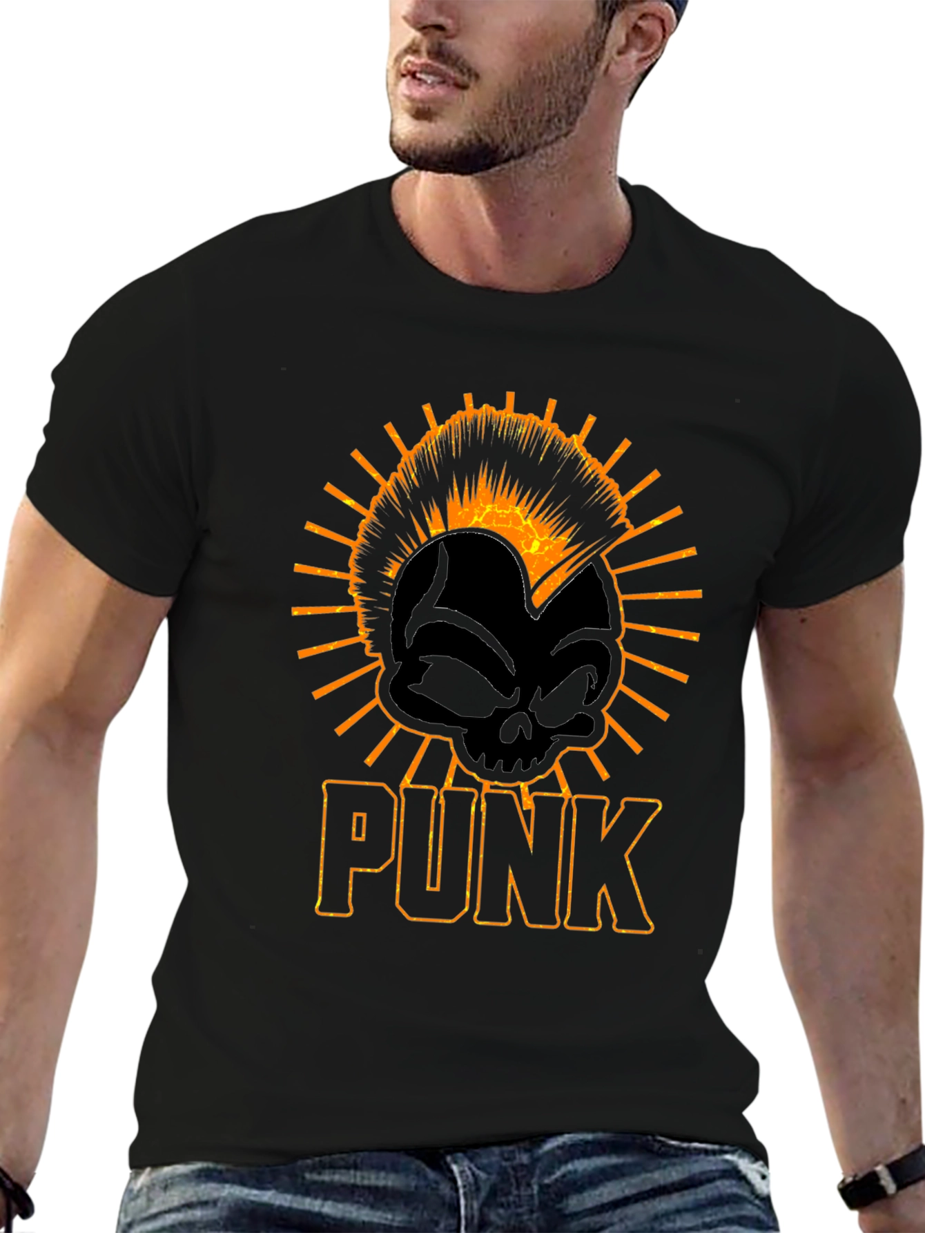 Punk Skull Graphic Tee - Edgy Style