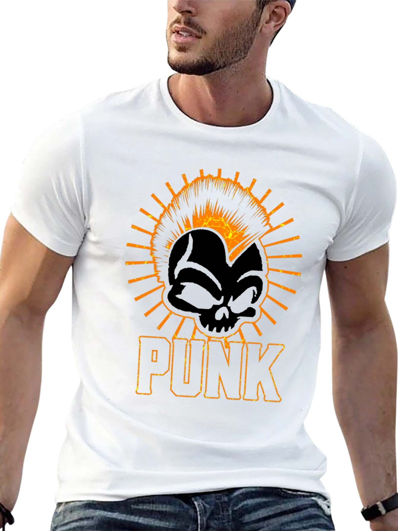 Punk Skull Graphic Tee - Edgy Style