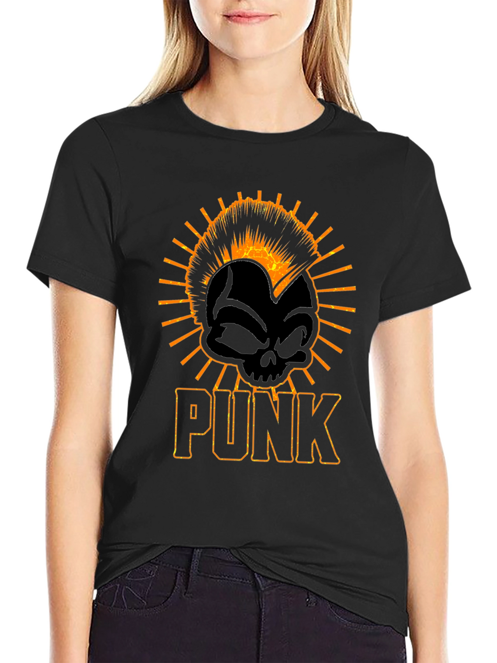 Punk Skull Graphic Tee - Edgy Style
