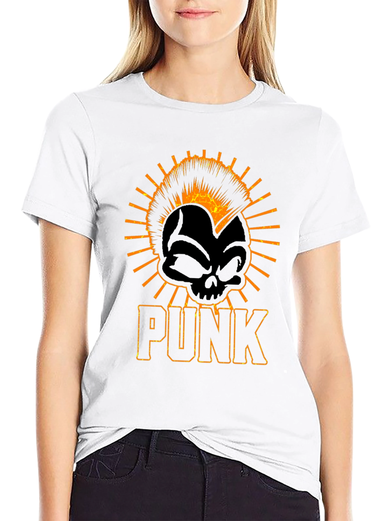 Punk Skull Graphic Tee - Edgy Style
