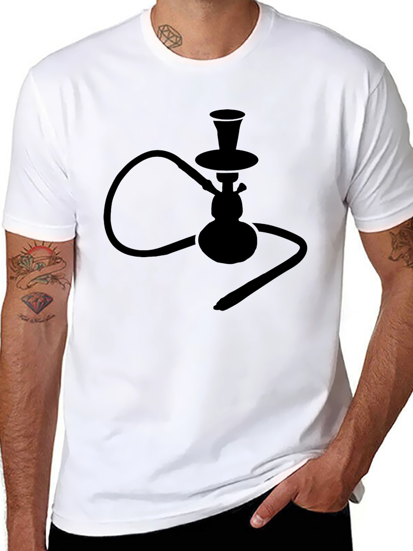 Hookah Silhouette T-Shirt - Cool & Unique Design
