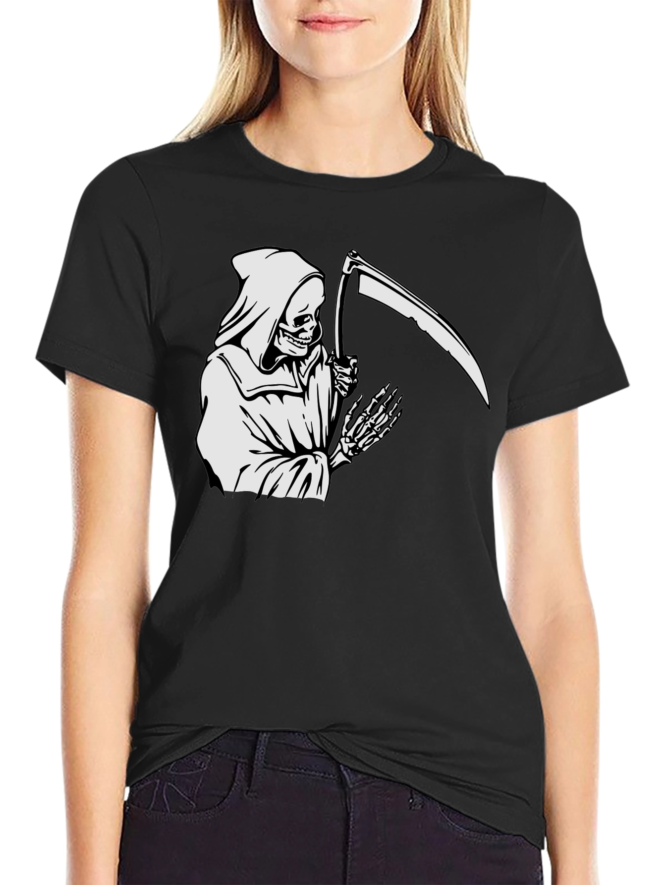 Grim Reaper Graphic Tee - Black