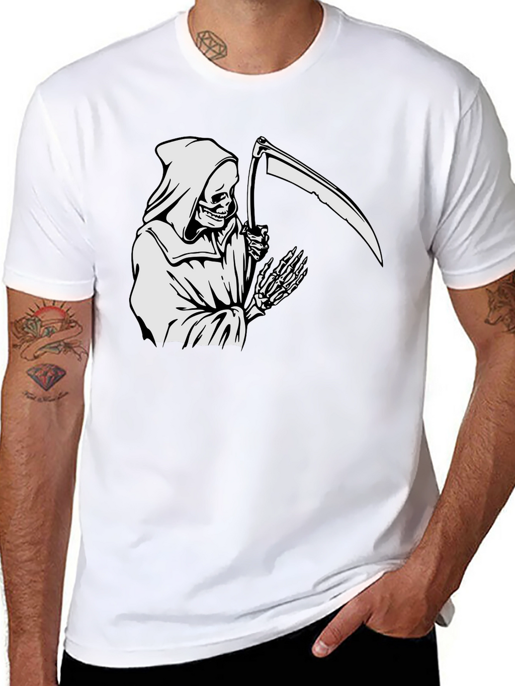 Grim Reaper Graphic Tee - Black