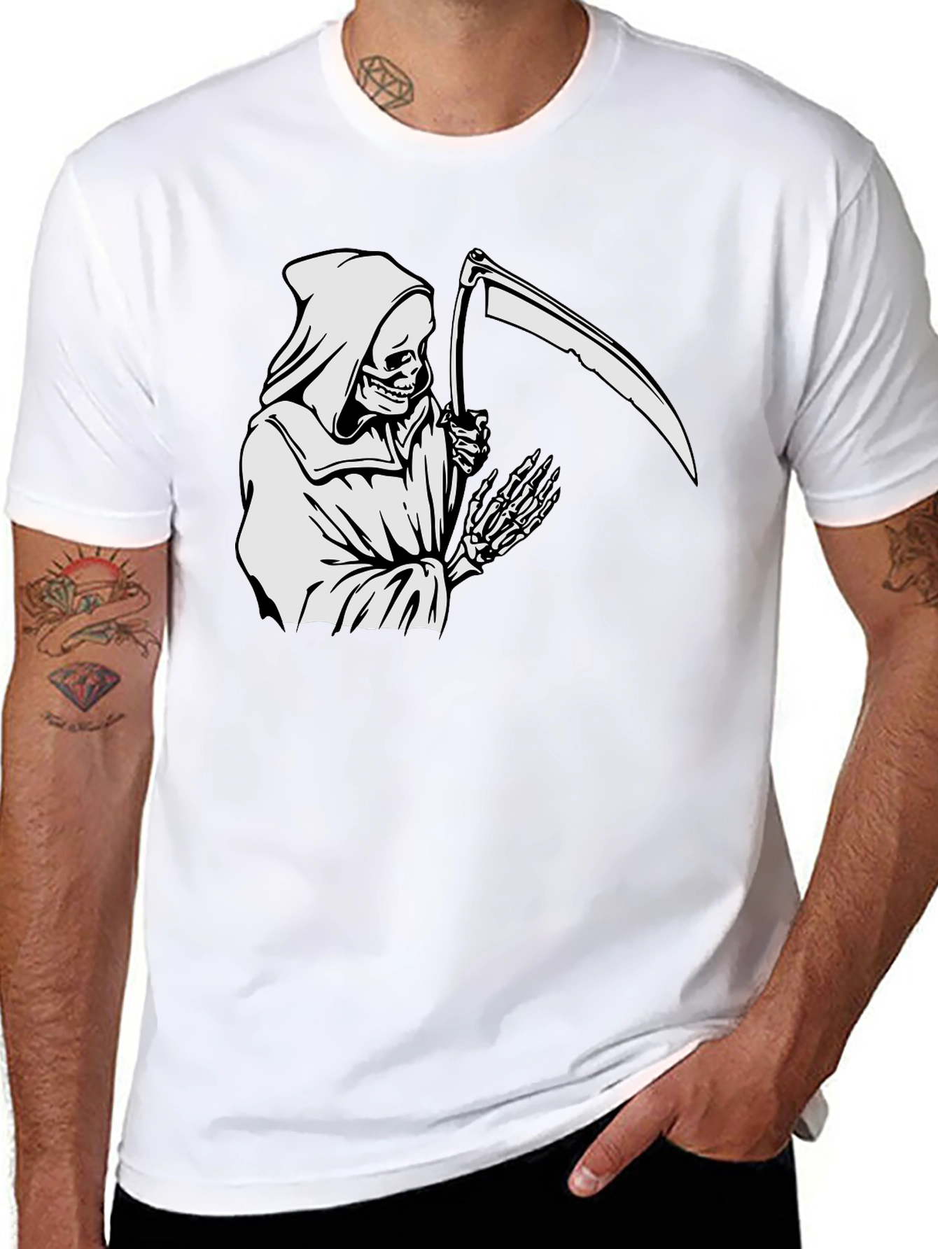 Grim Reaper Graphic Tee - Black