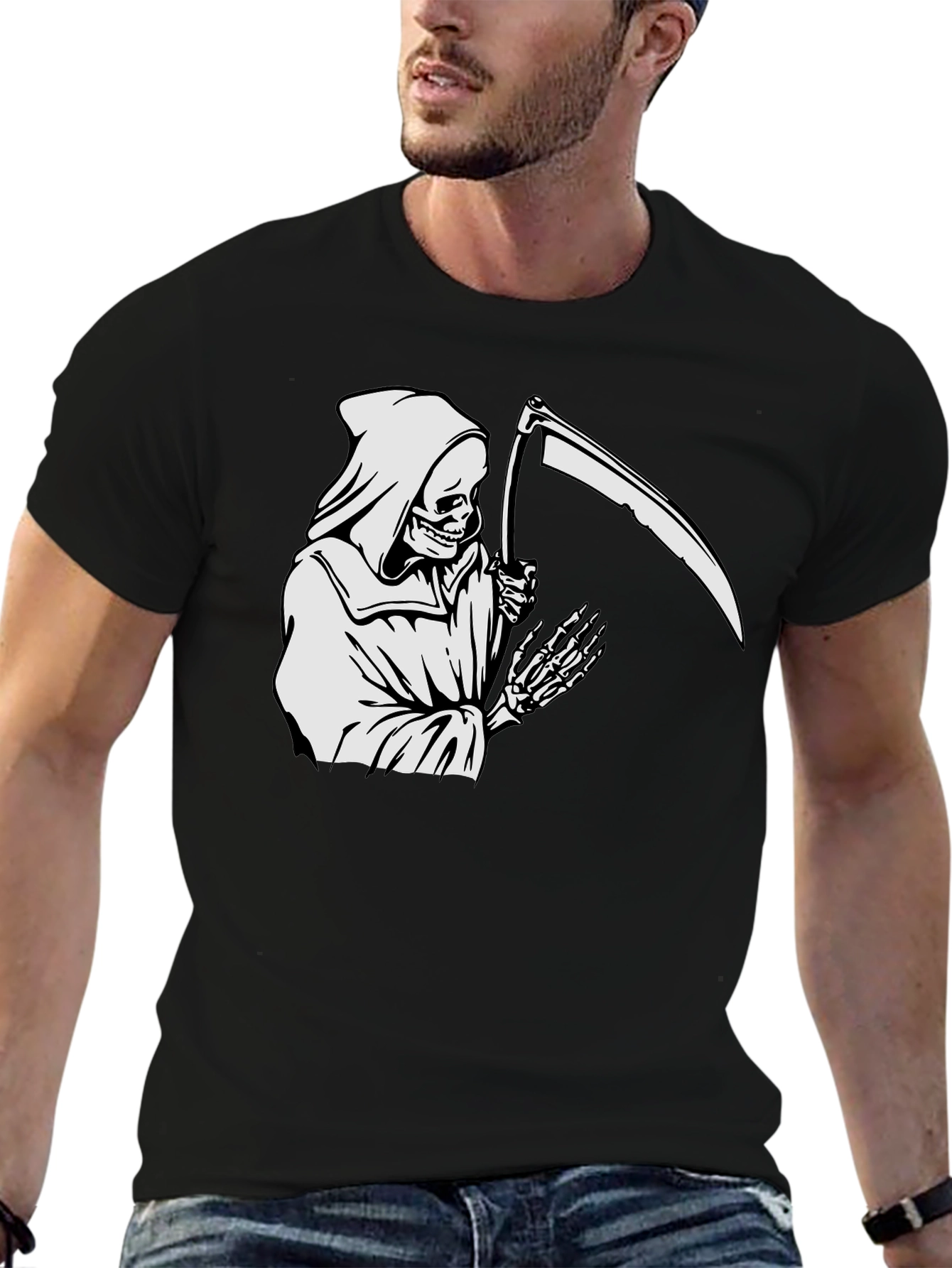 Grim Reaper Graphic Tee - Black