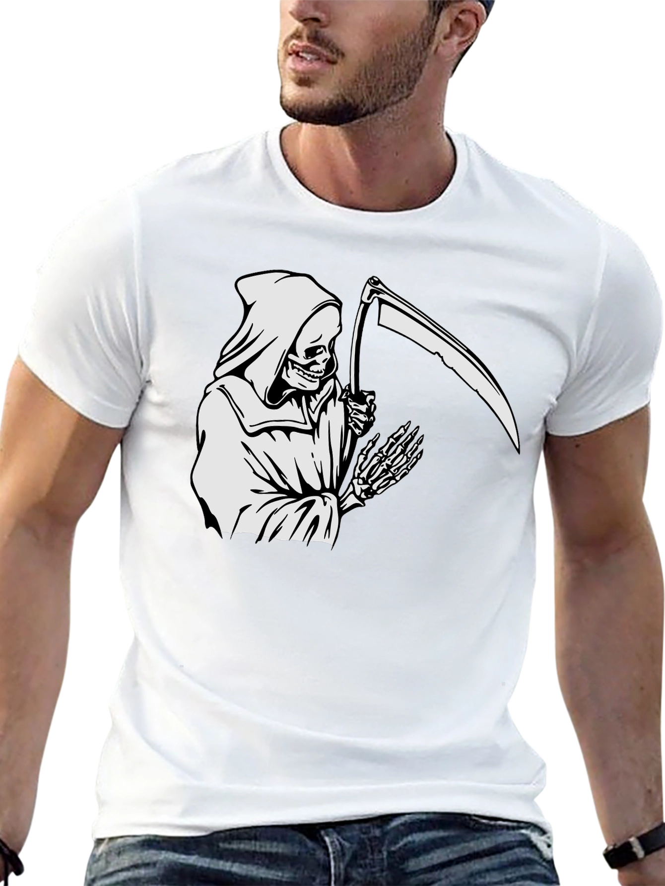 Grim Reaper Graphic Tee - Black