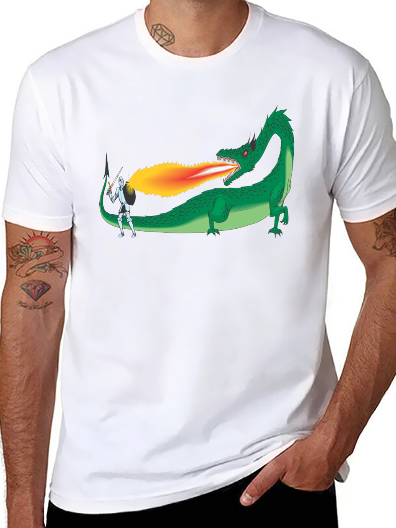 Dragon Slayer Graphic Tee - Black
