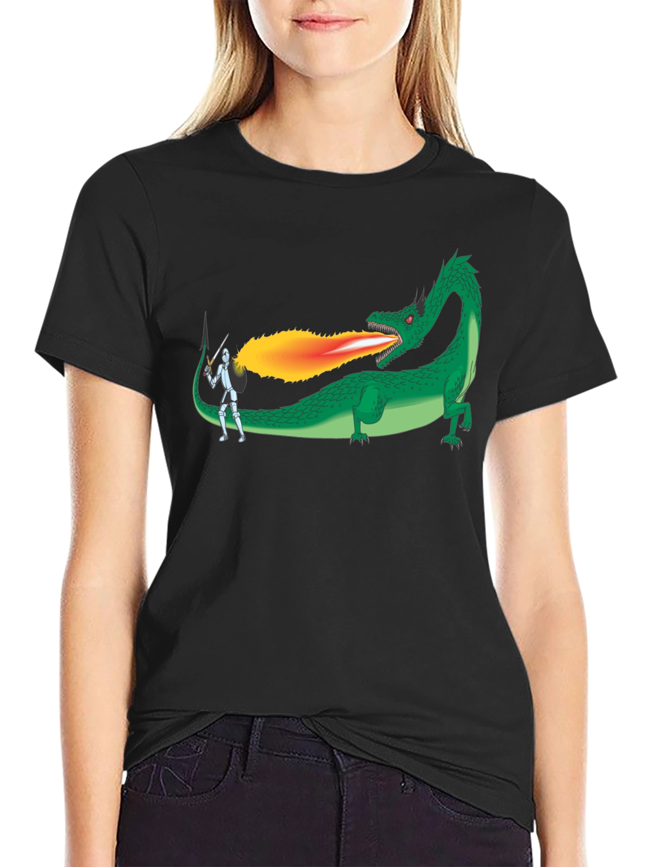 Dragon Slayer Graphic Tee - Black