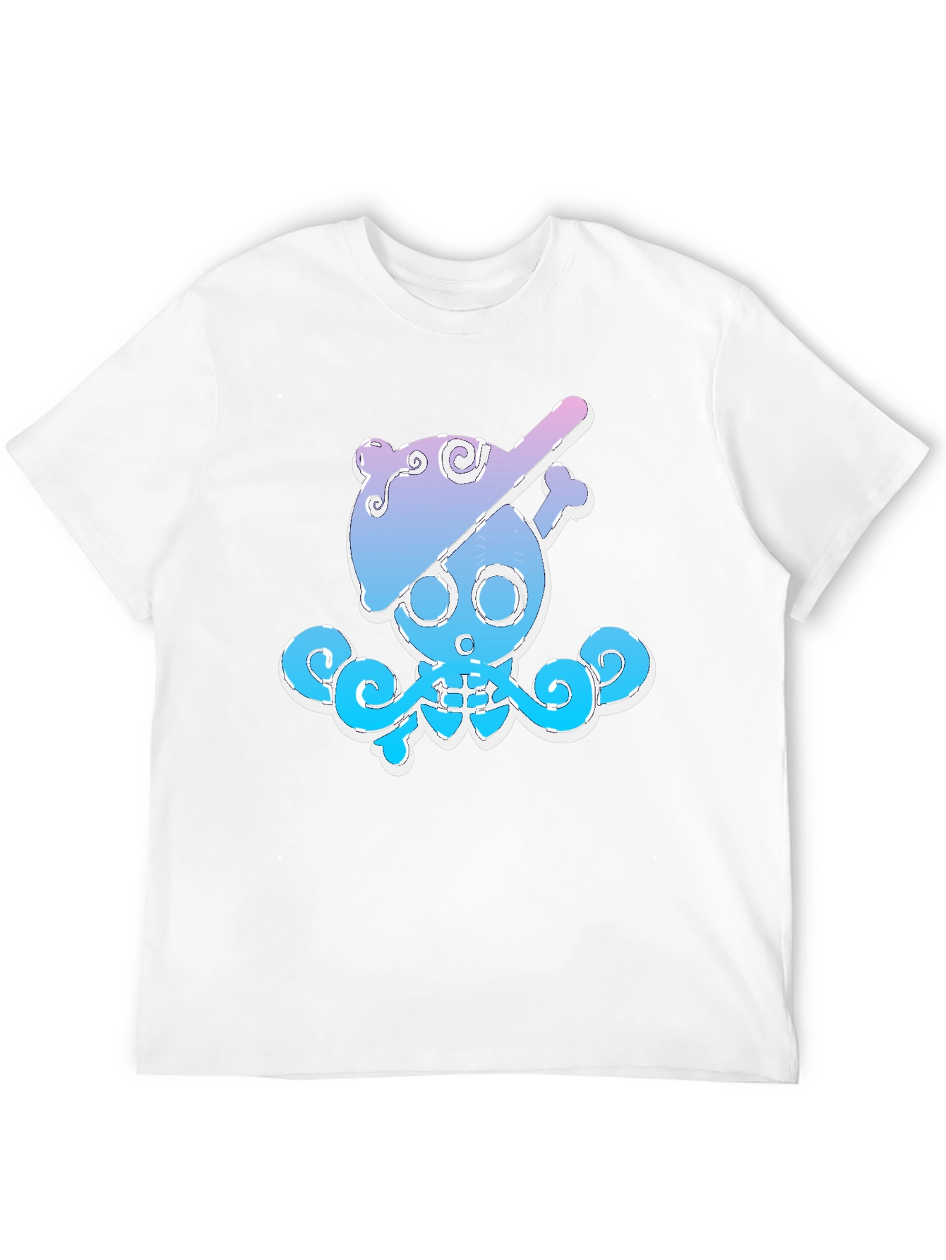 Cool Octopus Skull Graphic Tee - Black