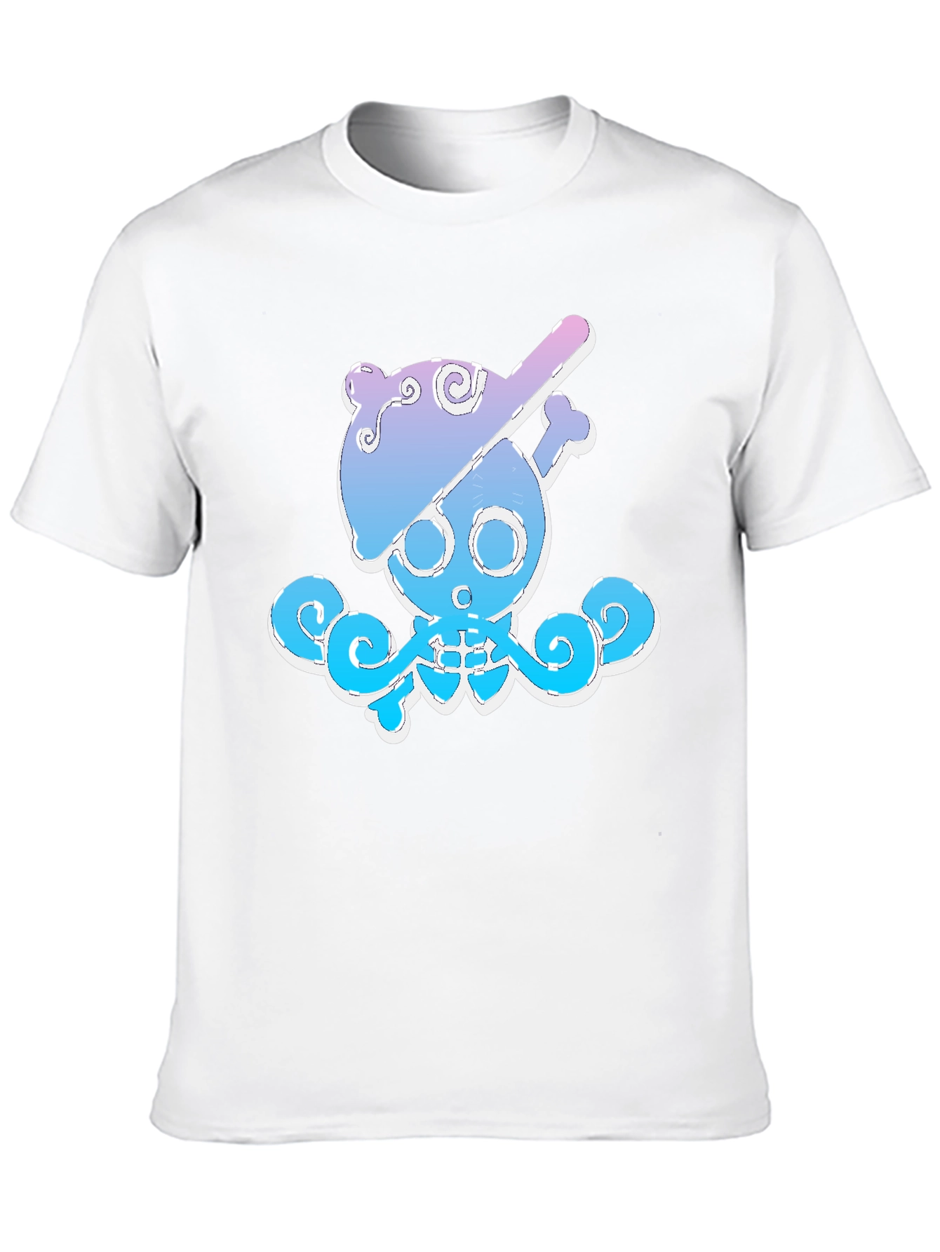 Cool Octopus Skull Graphic Tee - Black