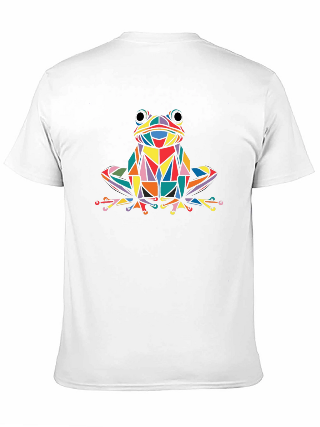 Geometric Frog Graphic Black T-Shirt