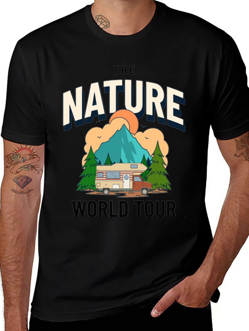 Nature World Tour Graphic Tee - Adventure Awaits!