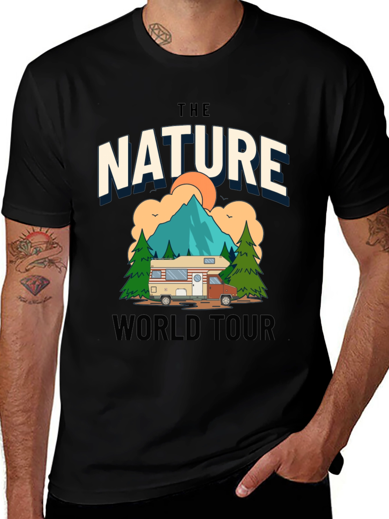 Nature World Tour Graphic Tee - Adventure Awaits!