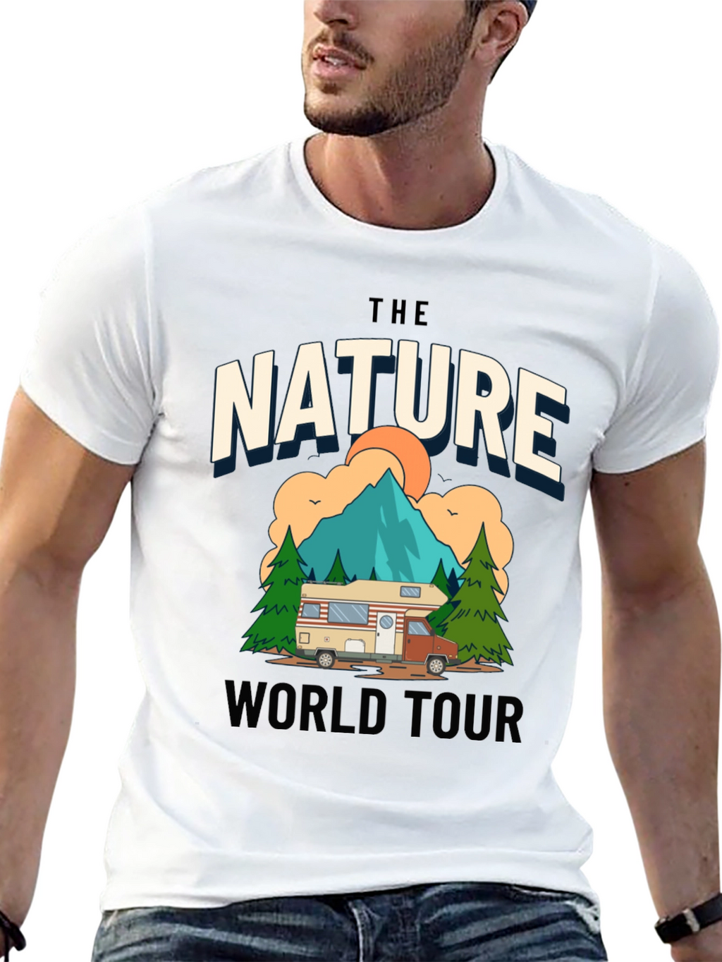 Nature World Tour Graphic Tee - Adventure Awaits!
