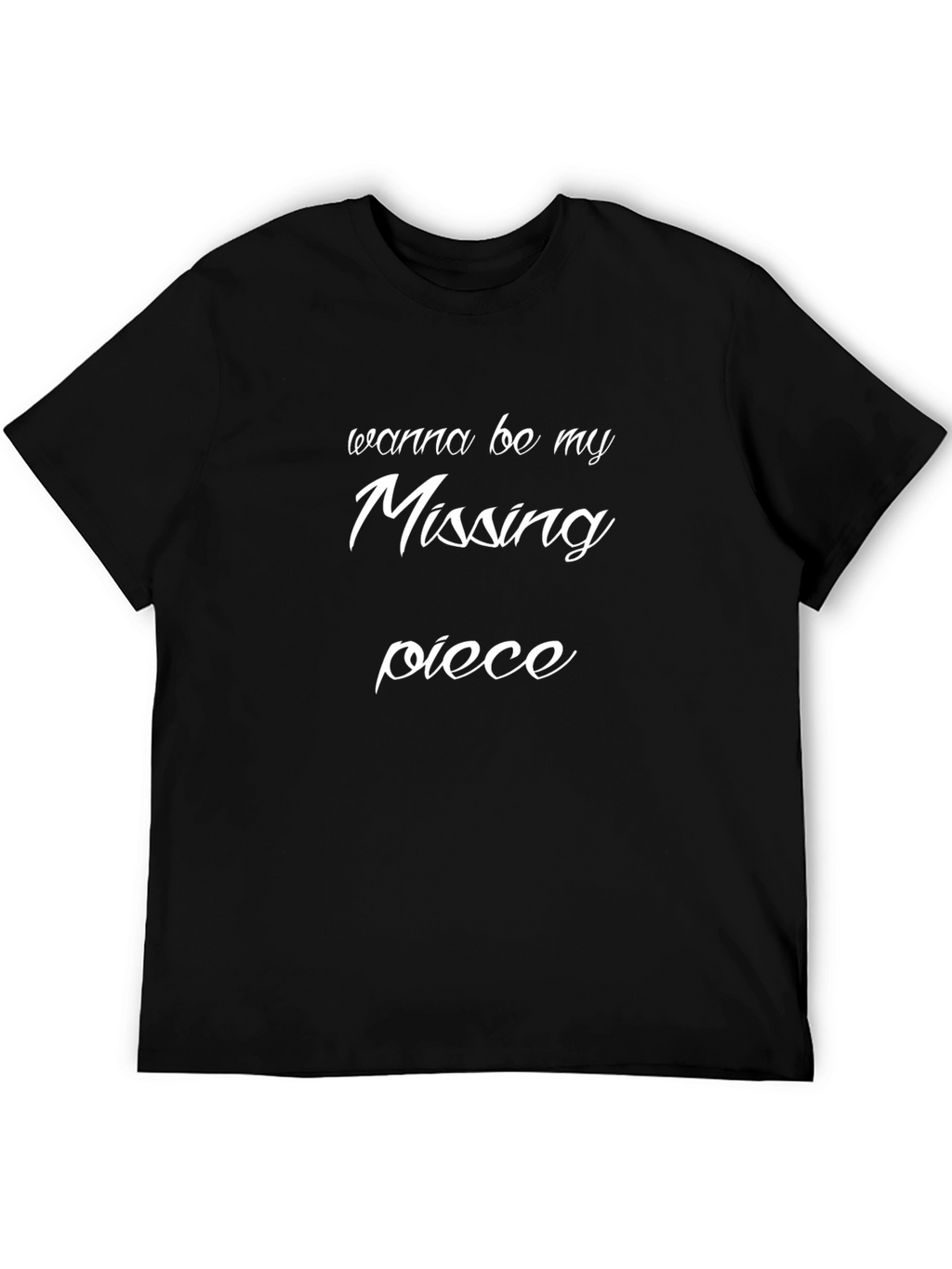 Missing Piece Graphic Tee - Black Cotton Comfort