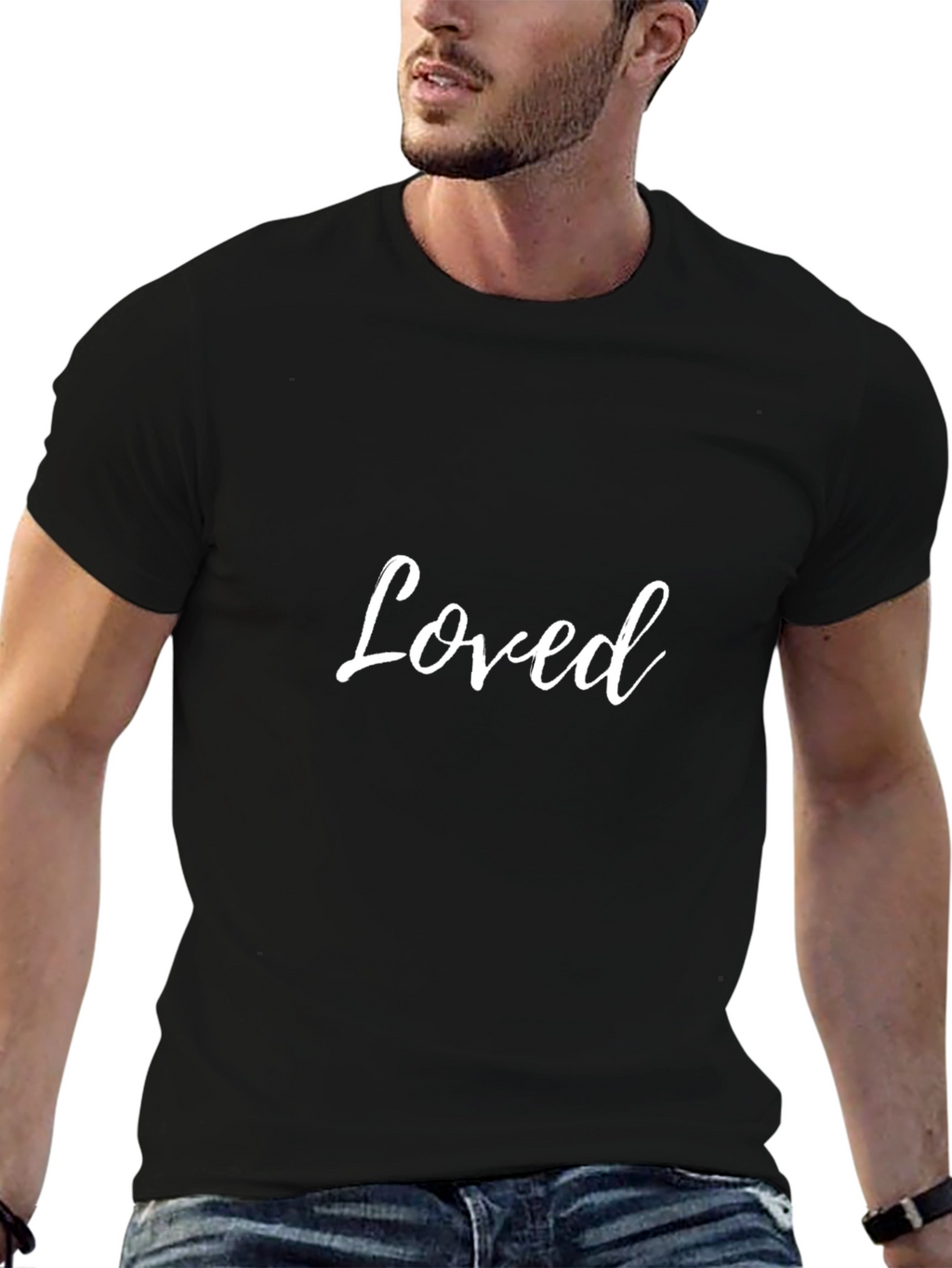 Loved Graphic Tee - Stylish Black T-Shirt