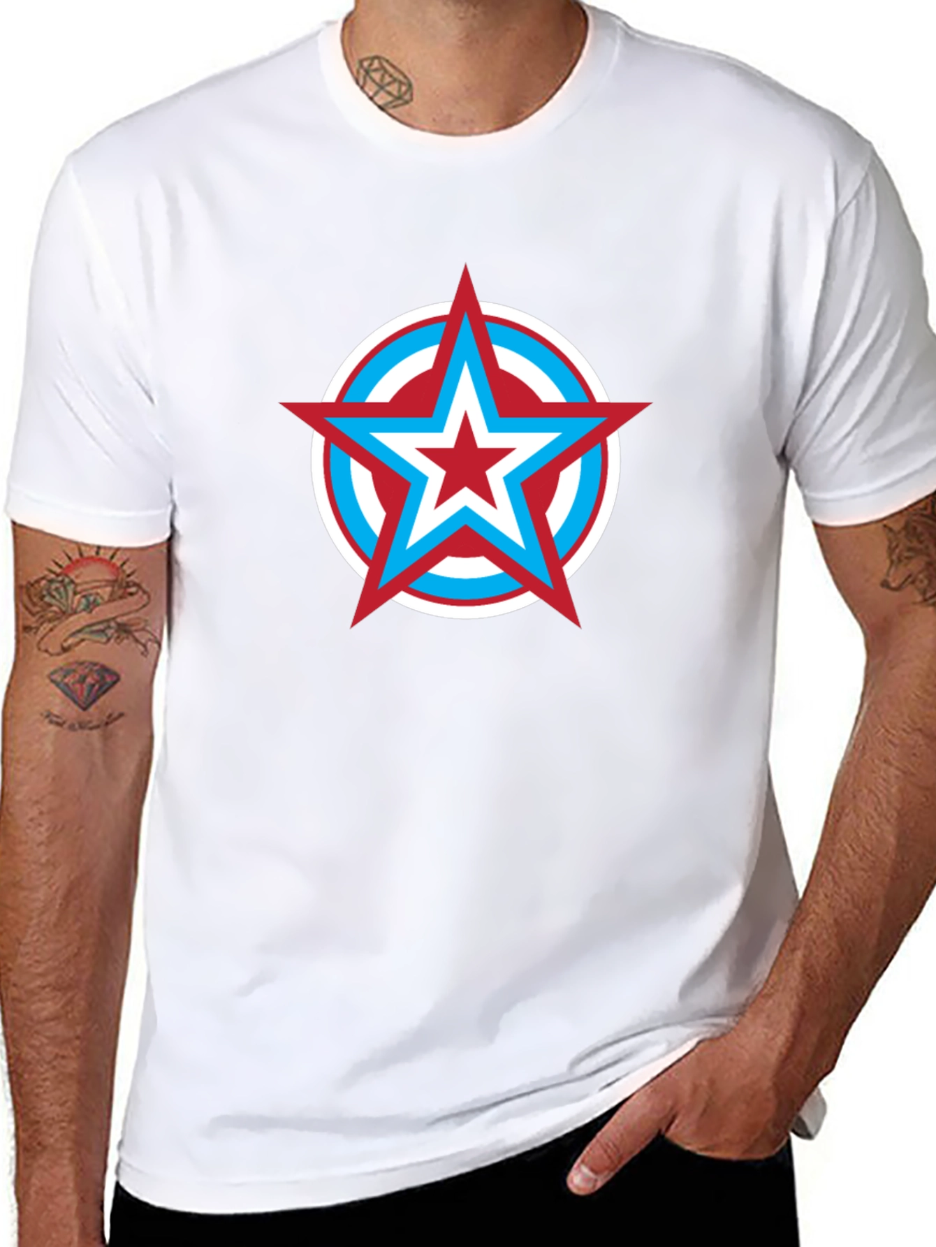 Star Shield Graphic Tee - Mens Black T-Shirt