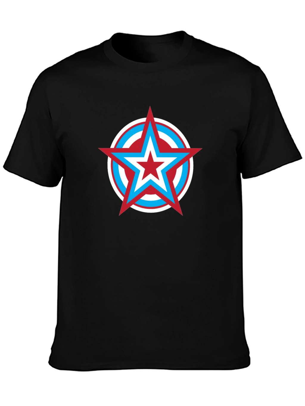 Star Shield Graphic Tee - Mens Black T-Shirt
