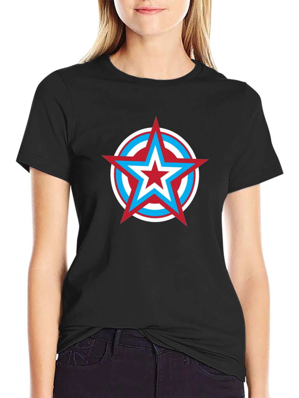 Star Shield Graphic Tee - Mens Black T-Shirt
