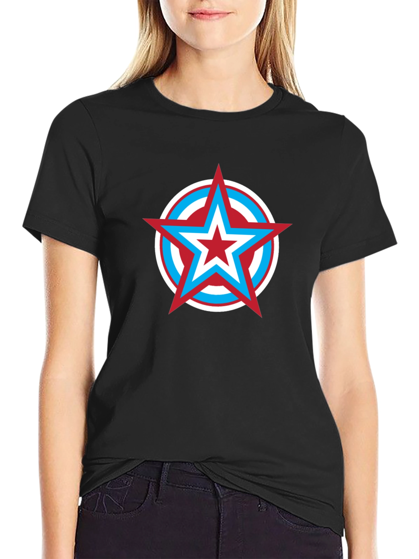 Star Shield Graphic Tee - Mens Black T-Shirt