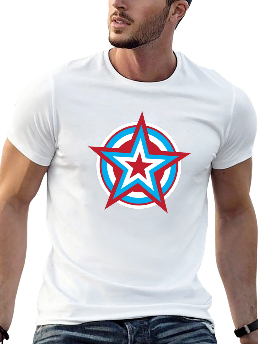 Star Shield Graphic Tee - Mens Black T-Shirt