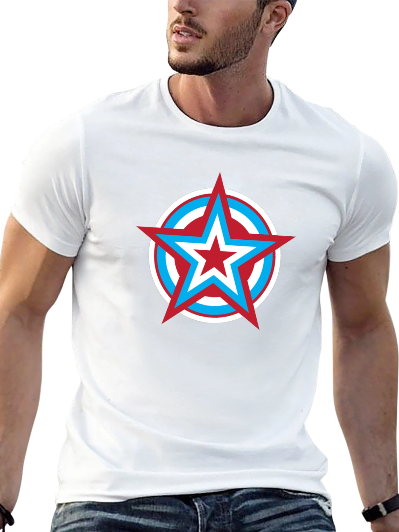 Star Shield Graphic Tee - Mens Black T-Shirt