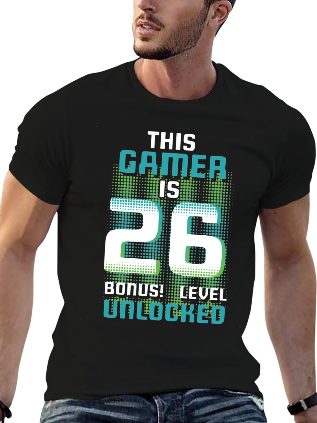 Gamer 26th Birthday Level Unlocked Graphic Tee