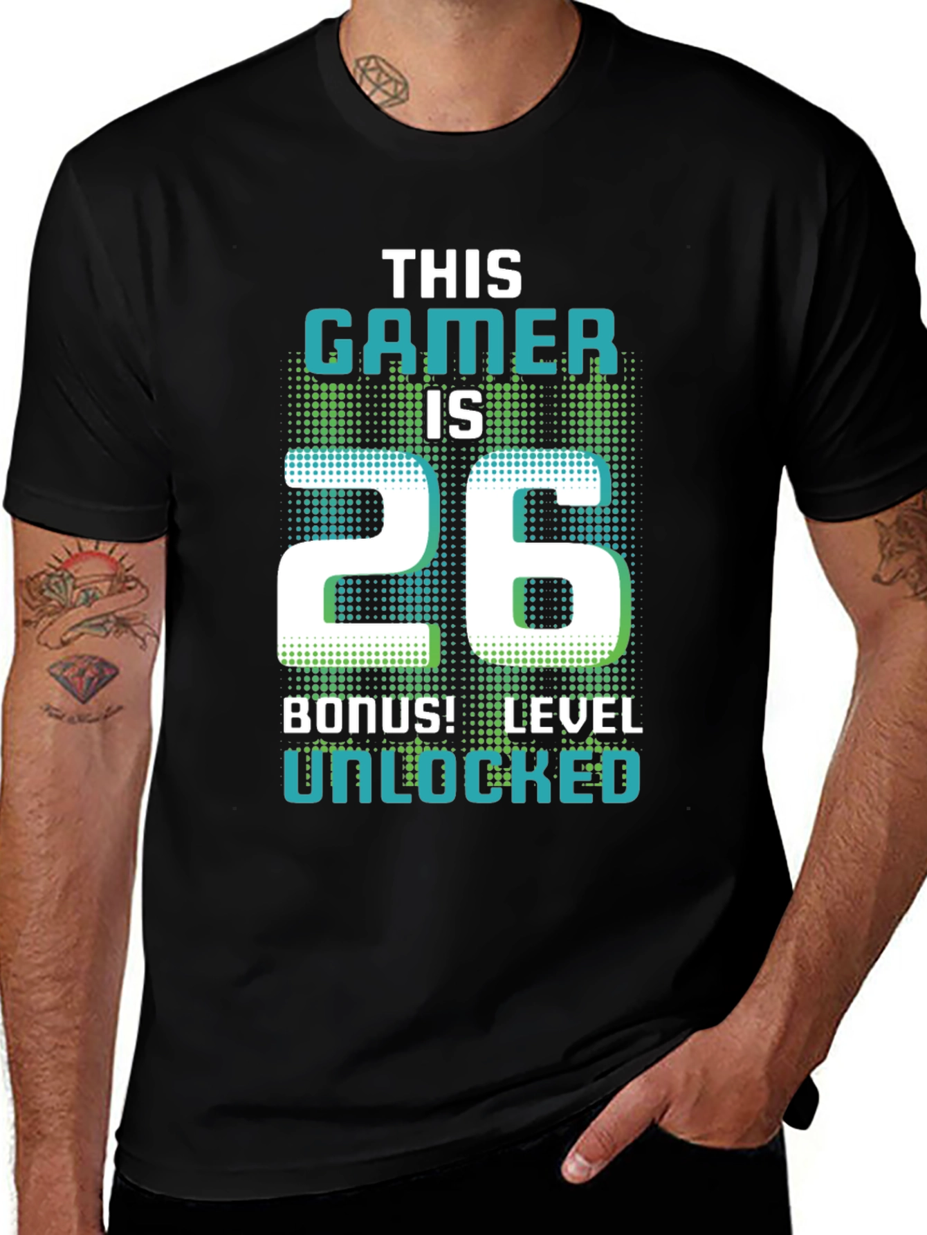 Gamer 26th Birthday Level Unlocked Graphic Tee