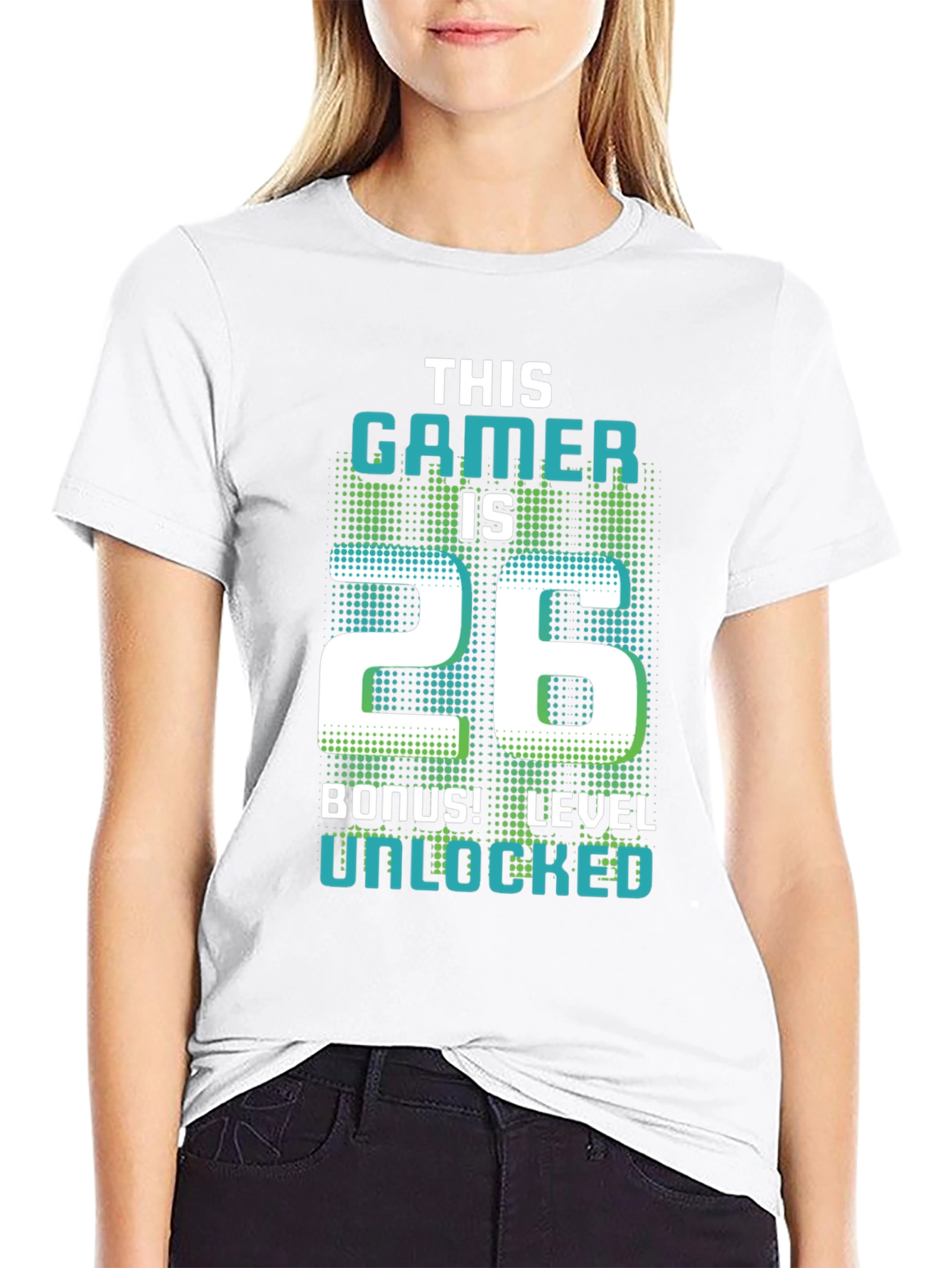 Gamer 26th Birthday Level Unlocked Graphic Tee