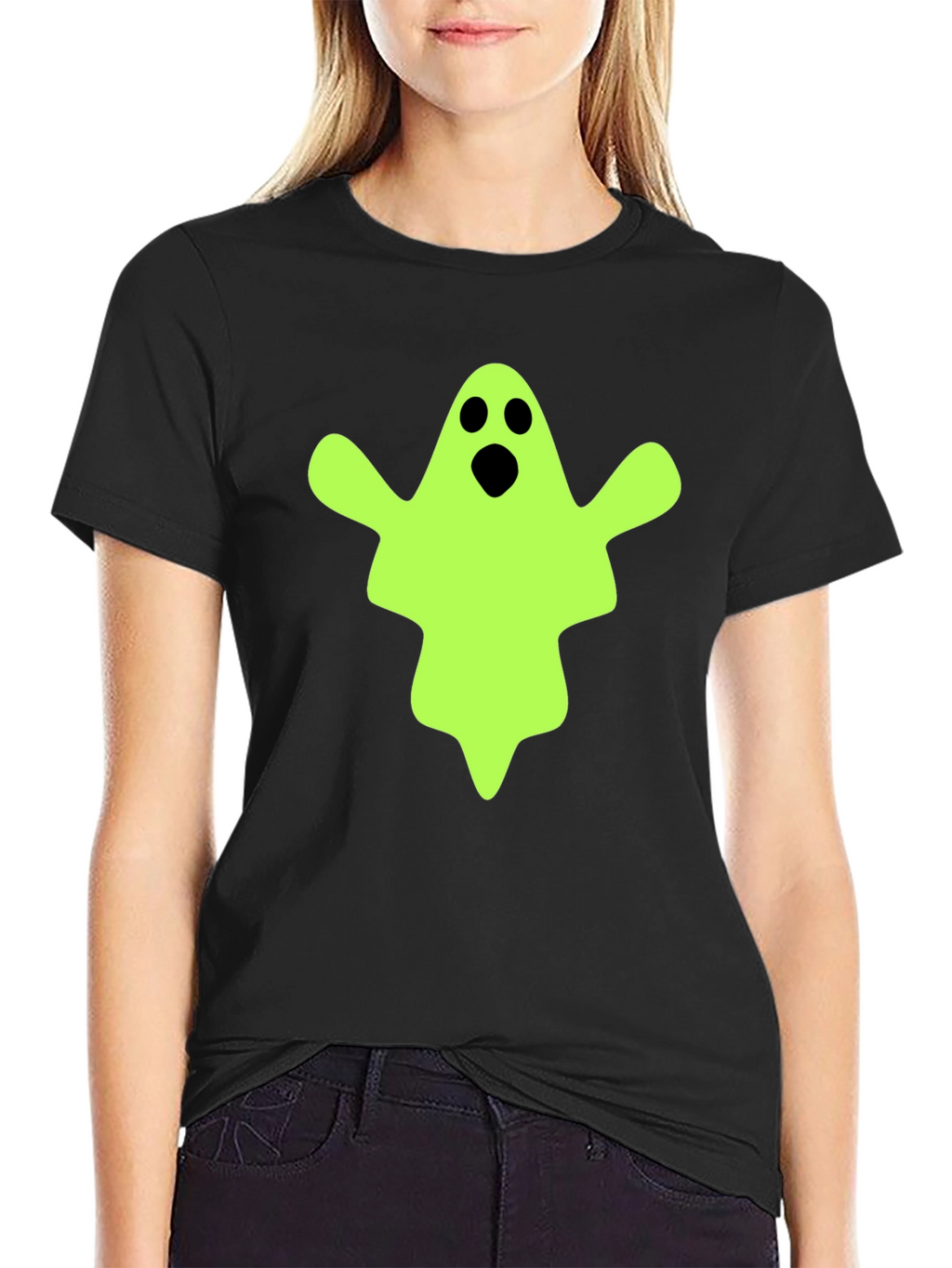 Spooky Ghost Graphic Tee - Halloween Costume T-Shirt