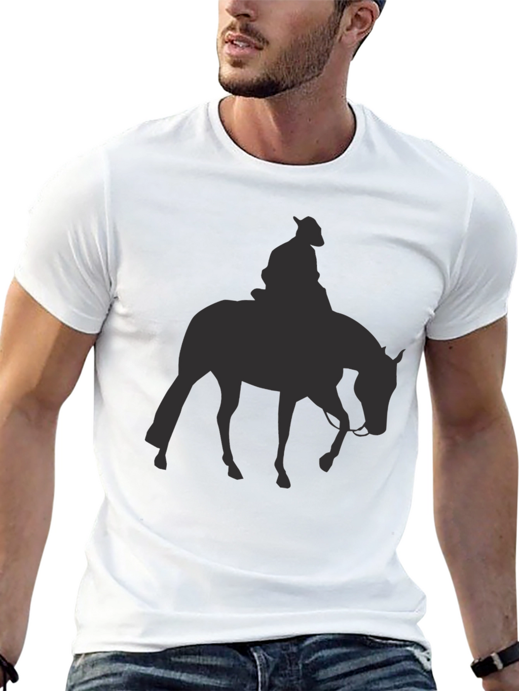 Cowboy Silhouette Black T-Shirt