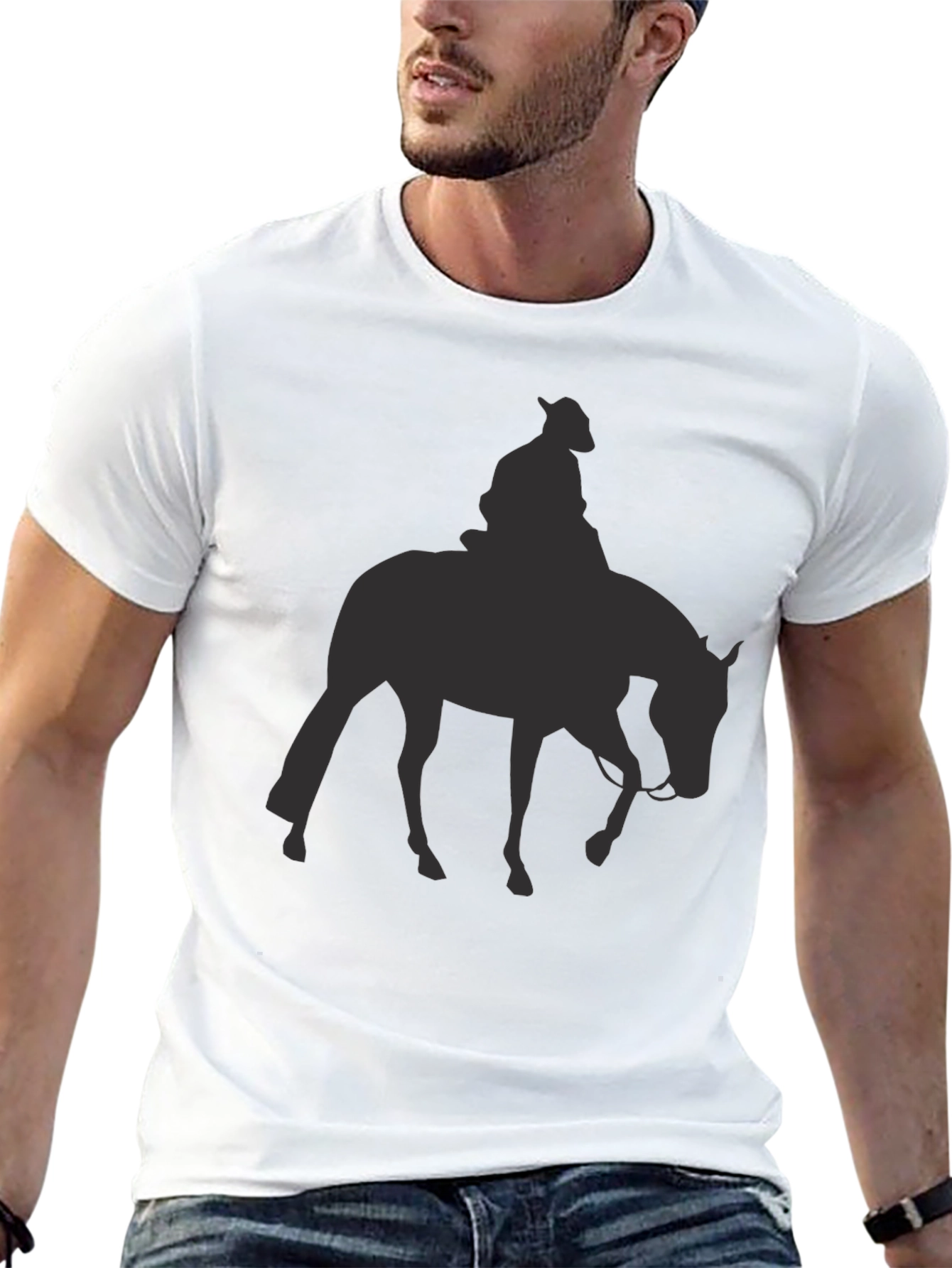 Cowboy Silhouette Black T-Shirt