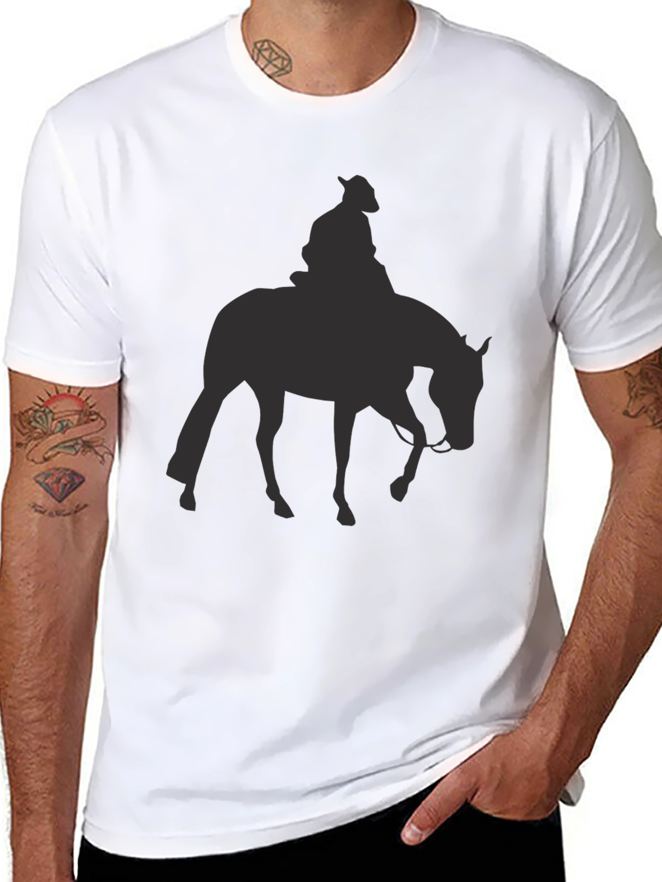 Cowboy Silhouette Black T-Shirt