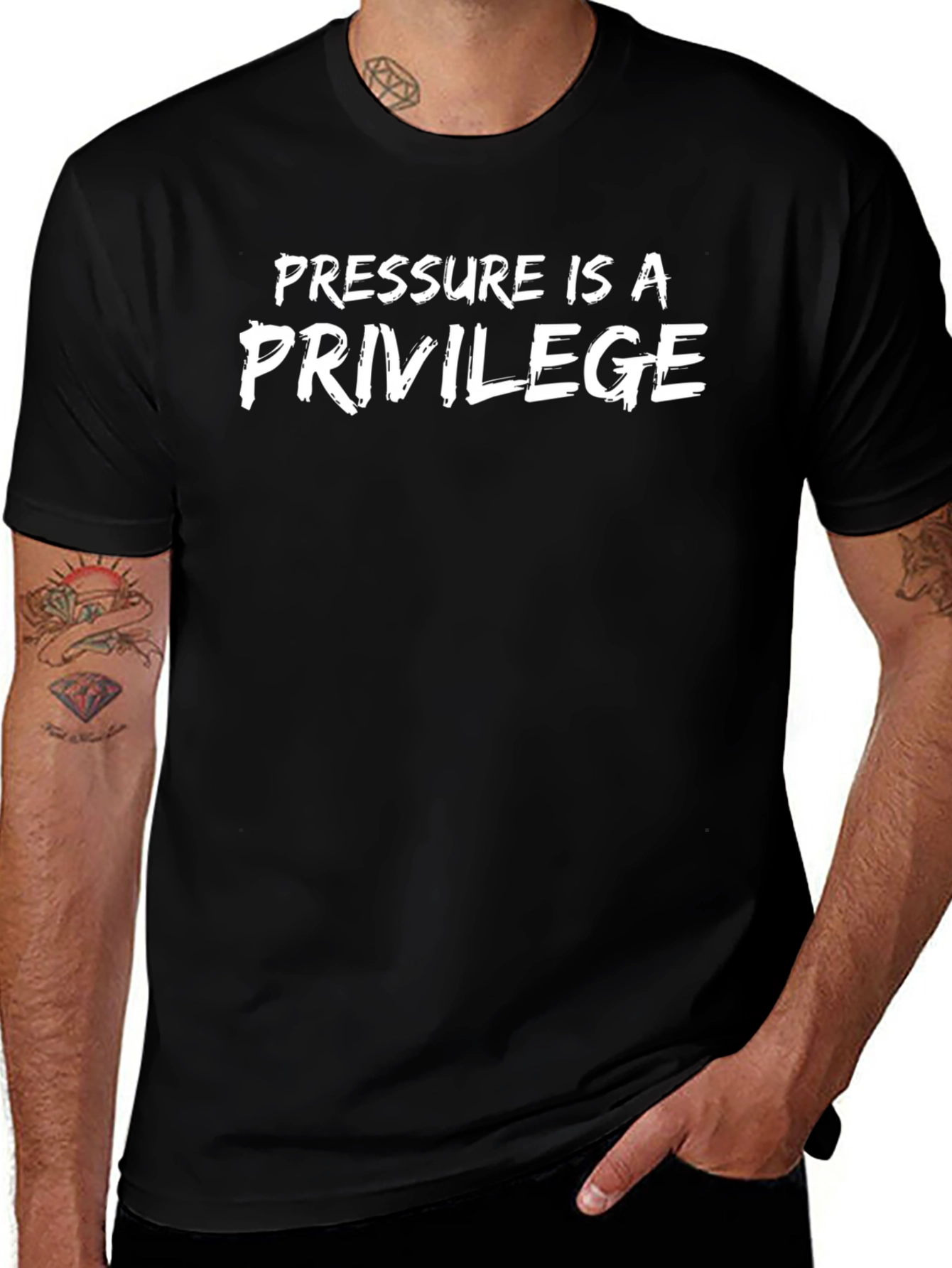Pressure is a Privilege Black Graphic Tee