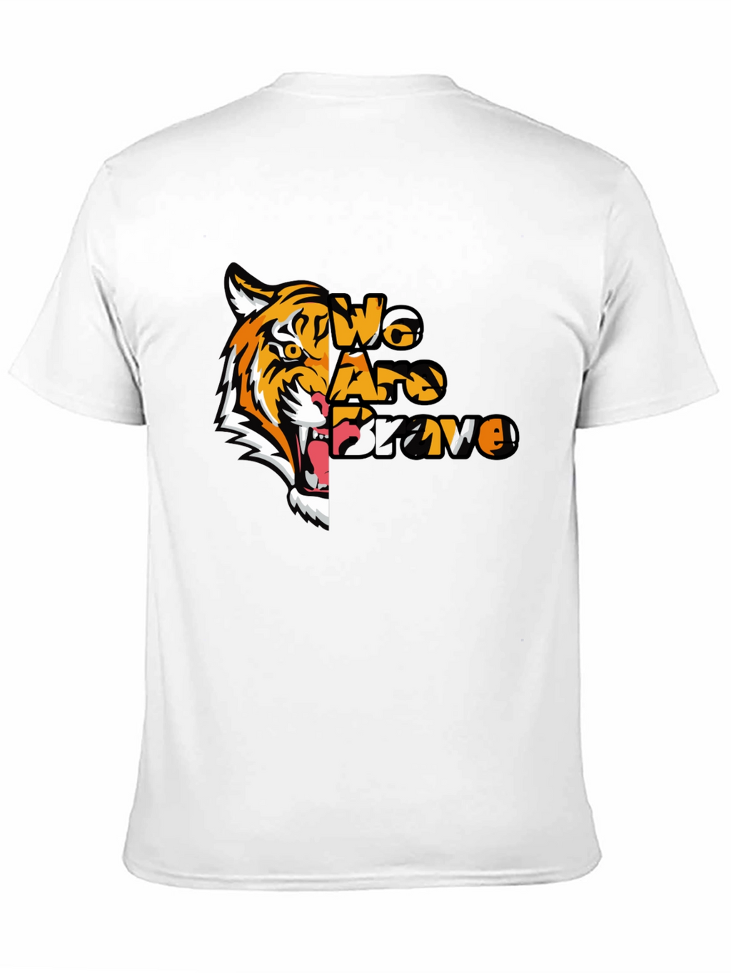 We Are Brave Tiger Graphic T-Shirt - Black