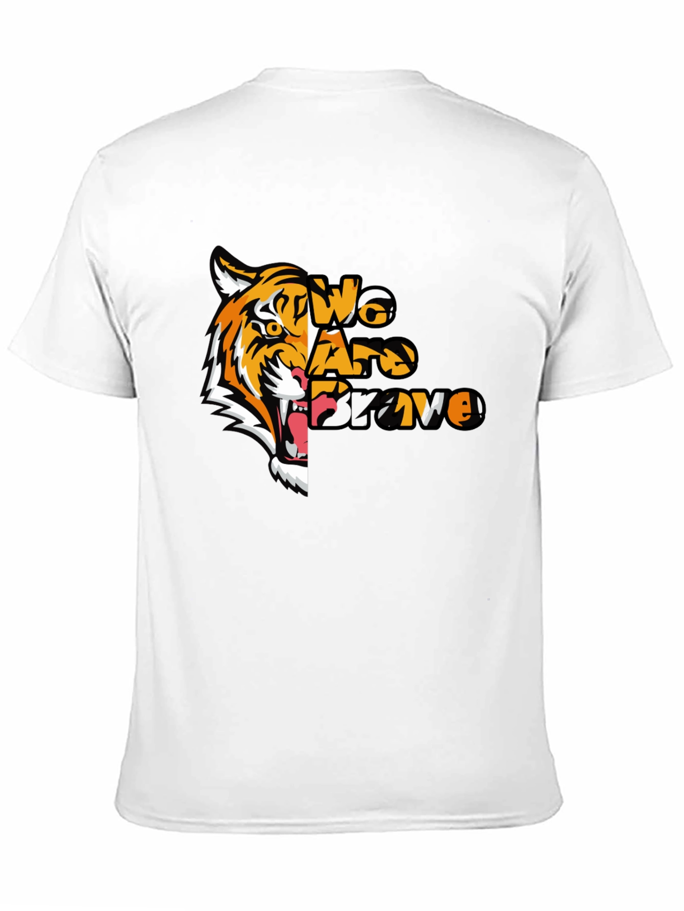 We Are Brave Tiger Graphic T-Shirt - Black