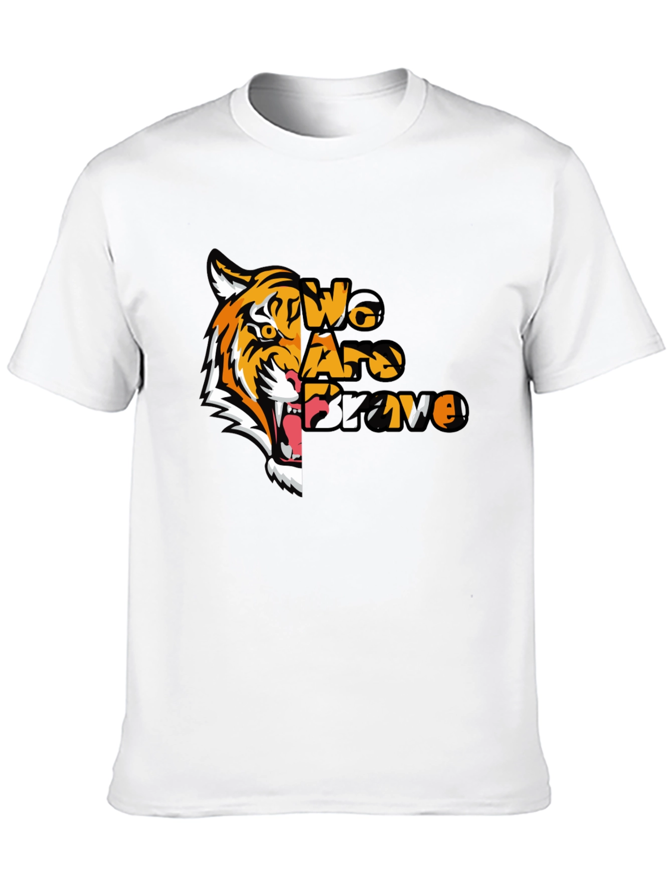 We Are Brave Tiger Graphic T-Shirt - Black