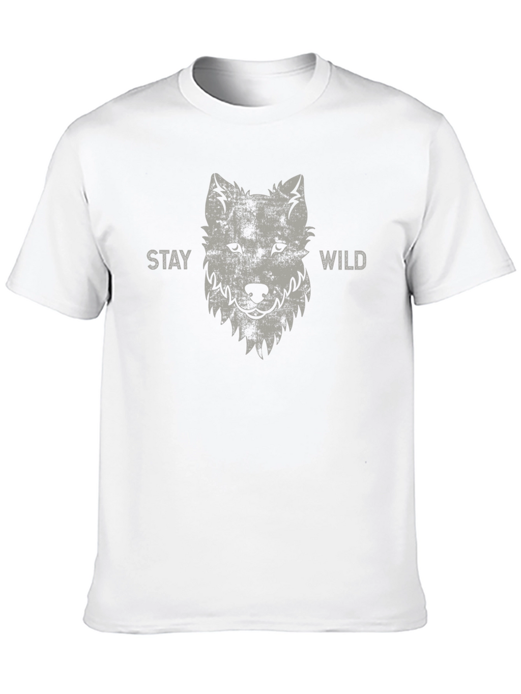 Stay Wild Wolf Graphic Tee - Black
